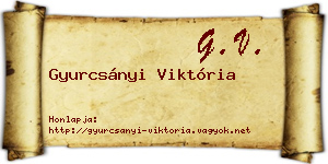 Gyurcsányi Viktória névjegykártya